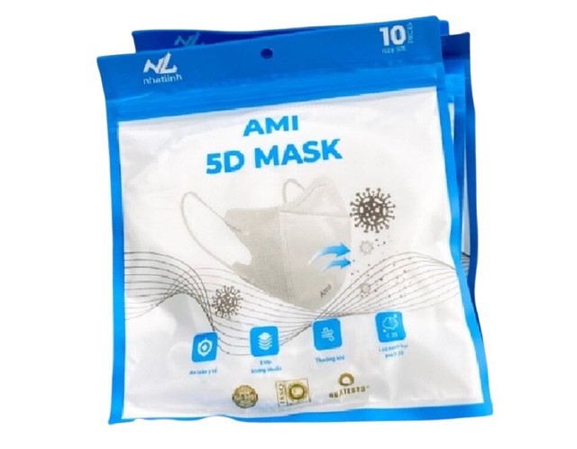 Khẩu trang kháng khuẩn Ami 5D Mask (Hộp 10 túi)