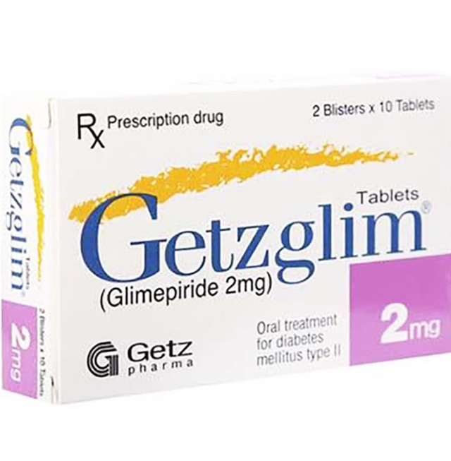 Thuốc Getzglim 2mg điều trị đái tháo đường tuýp 2 (Hộp 2 vỉ x 10 viên)