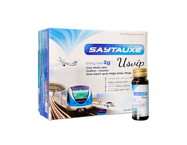 Nước uống chống say tàu xe Usvip (Hộp 10 chai x 30ml)