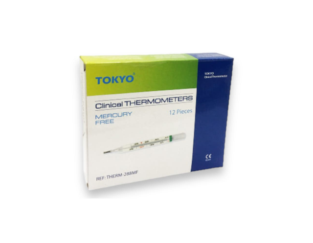 Nhiệt kế thủy ngân TOKYO đo thân nhiệt (Hộp 12 chiếc)