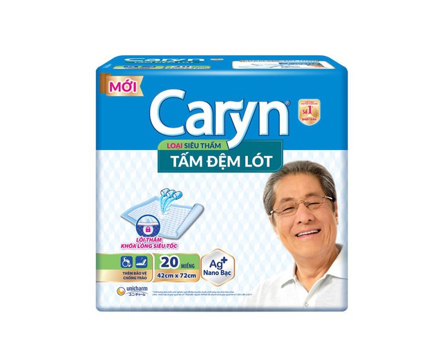 Tấm đệm lót Caryn độ thấm hút cao, chống trào. ( Gói 20 miếng)