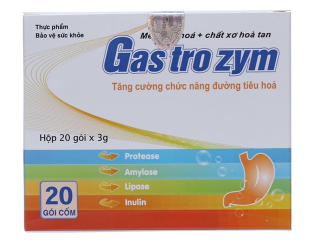 Cốm Gastrozym bổ sung men tiêu hóa, chất xơ hòa tan hộp 20 gói x 3g