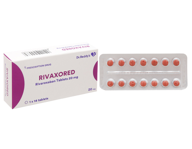 Thuốc Rivaxored 20mg phòng ngừa đột quỵ (Hộp 1 vỉ x 14 viên)