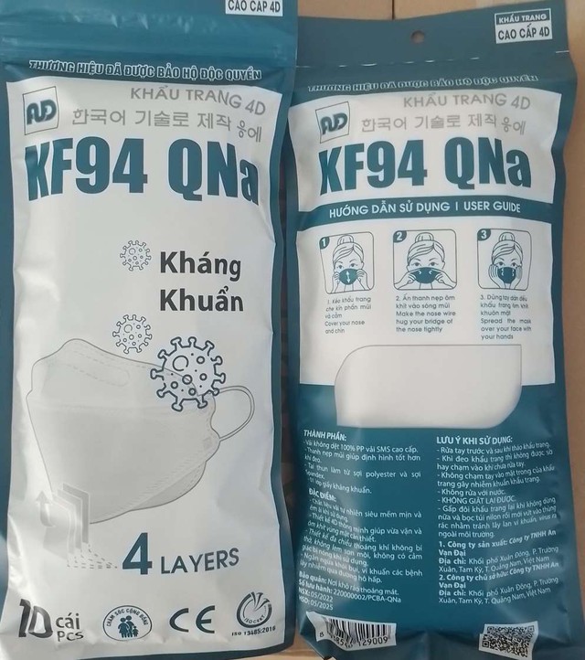 Khẩu trang KF94 QNa Mask (ghi) T10