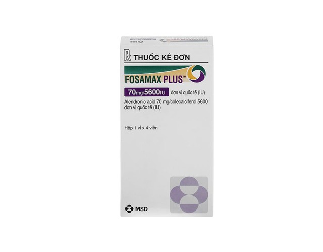 Thuốc Fosamax Plus 70mg/5600IU điều trị loãng xương (Hộp 1 vỉ x 4 viên)