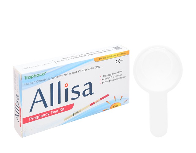 Que thử thai nhanh Allisa Pregnancy Test Kit giúp phát hiện nhanh chóng sau 7 - 10 thụ thai (Hộp 1 chiếc)