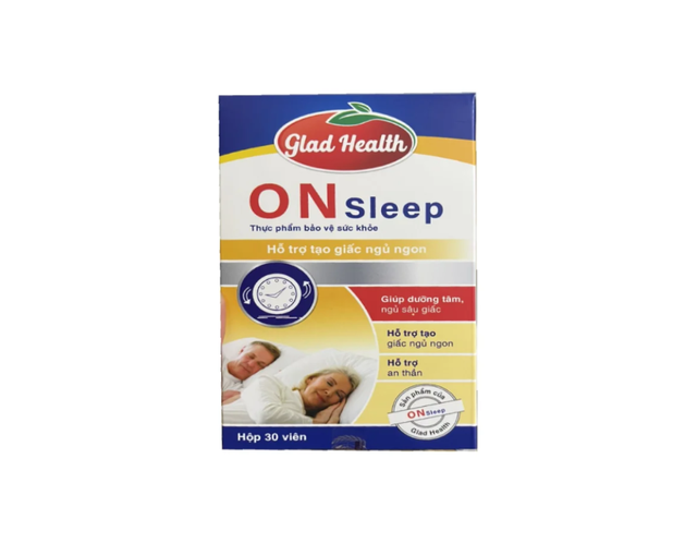 Viên uống On Sleep Glad Health giúp hỗ trợ ngủ ngon và sâu hơn (hộp 30 viên)
