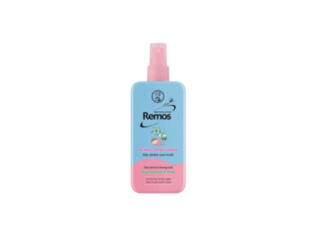 Xịt chống muỗi Remos baby spray hương khuynh diệp cho trẻ từ 6 tháng (Chai 70ml)