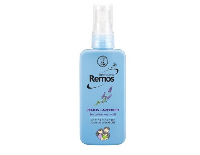 Xịt chống muỗi Remos Hương Lavender duy trì hiệu quả chống muỗi suốt 8 giờ.( Chai 70ml)