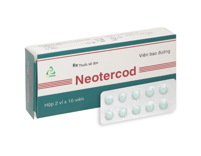 Thuốc Neotercod trị triệu chứng ho khan, ho do kích ứng (Hộp 2 vỉ x 10 viên)