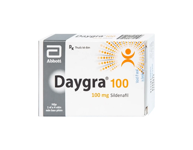 Thuốc Daygra 100 Abbott điều trị rối loạn cương dương (Hộp 1 vỉ x 4 viên)