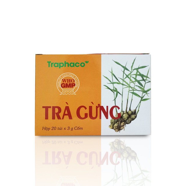 Trà gừng Traphaco giảm đau bụng, đầy trướng (Hộp 20 gói)
