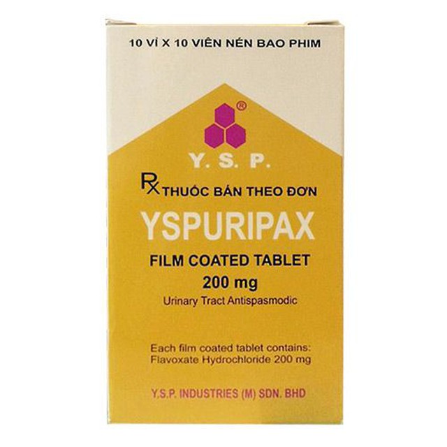 Thuốc Ysp Uripax 200mg chống co thắt cơ trơn đường tiết niệu (Hộp 10 vỉ x 10 viên)