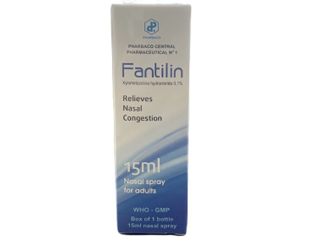 Thuốc xịt mũi Fantilin Nasal giúp giảm nghẹ mũi, sổ mũi cho người lớn và trẻ trên 12 tuổi (Chai 15ml)