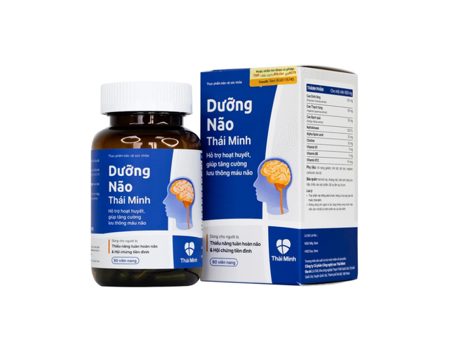 Dưỡng não Thái Minh hỗ trợ giảm đâu đầu, mất ngủ (Hộp 80 viên)