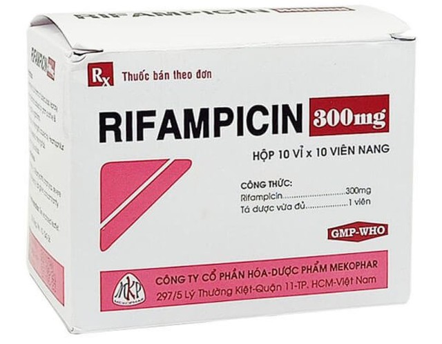 Thuốc Rifampicin 300mg Mekophar điều trị lao, phong (Hộp 10 vỉ x 10 viên)