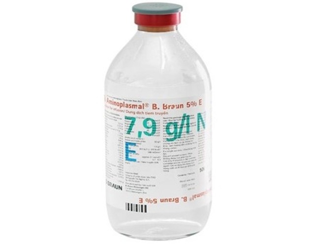 Dung dịch truyền tĩnh mạch Aminoplasmal 5% cung cấp amino acid (Chai 250ml)