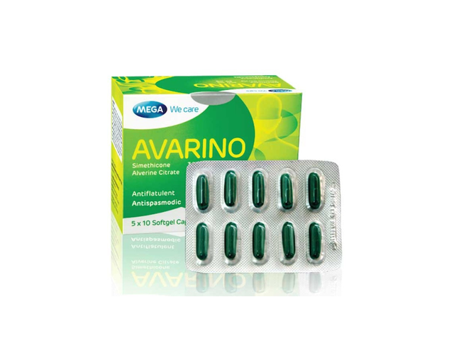 Thuốc Avarino 300mg Mega Lifesciences điều trị rối loạn tiêu hoá (Hộp 5 vỉ x 10 viên)