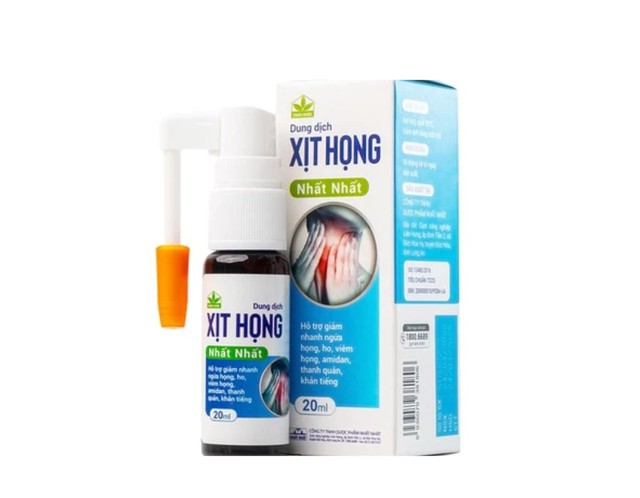 Xịt Họng Nhất Nhất giúp giảm ngứa họng, ho, viêm họng (Chai 20ml)
