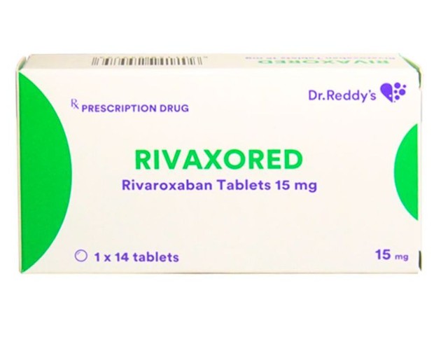 Thuốc Rivaxored 15mg phòng ngừa đột quỵ, điều trị huyết khối tĩnh mạch sâu (1 vỉ x 14 viên)