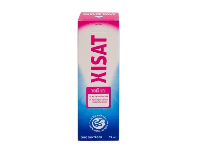 Dung dịch xịt mũi trẻ em Xisat giúp thông mũi, làm sạch mũi (Chai 75 ml)