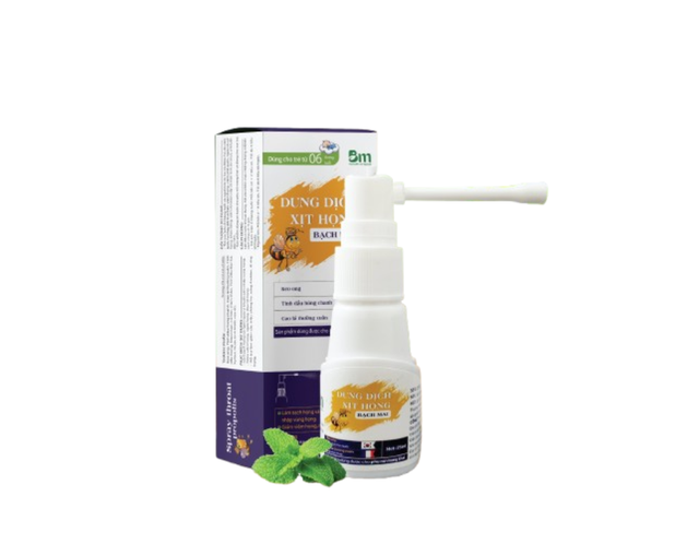 Dung dịch xịt họng Bạch Mai Spray giảm viêm họng, ngứa họng, đau rát họng (Hộp 1 chai 25ml)