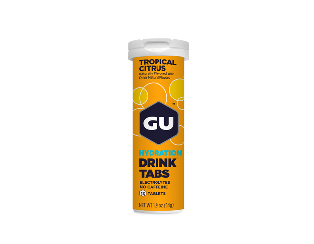Viên sủi Gu Hydration Drink Tropical Citrus bổ sung điện giải (Tuýp 12 viên)