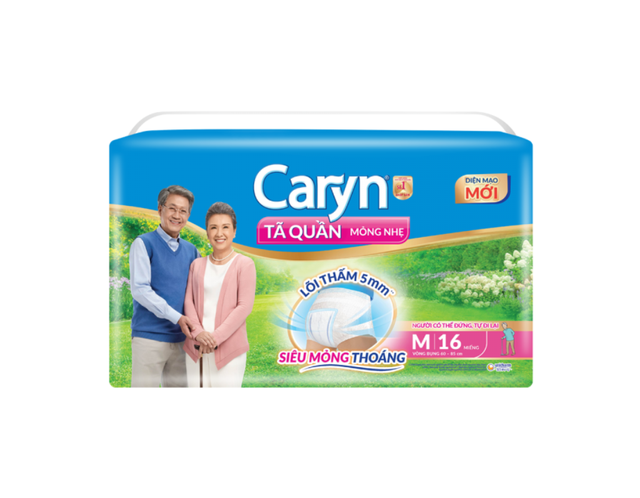 Tã quần Caryn mỏng nhẹ size M (Gói 16 miếng)
