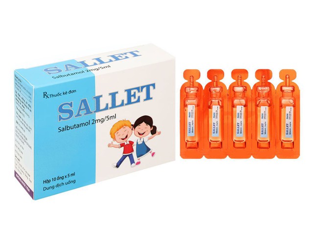Thuốc Sallet 2mg/5ml trị hen suyễn, viêm phế quản (10 ống * 5ml)