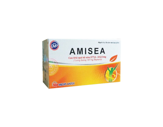 Thuốc Amisea 167mg Mediplantex điều trị viêm gan mạn tính, xơ gan (Hộp 6 vỉ x 10 viên)