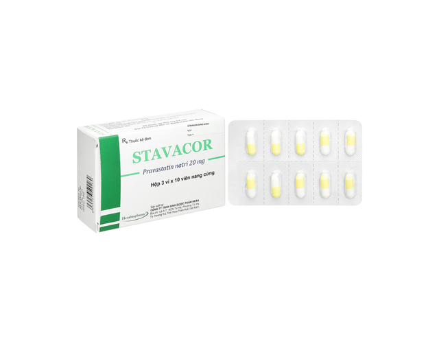 Thuốc Stavacor 20mg Herabiopharm điều trị tăng cholesterol máu (3 vỉ x 10 viên)