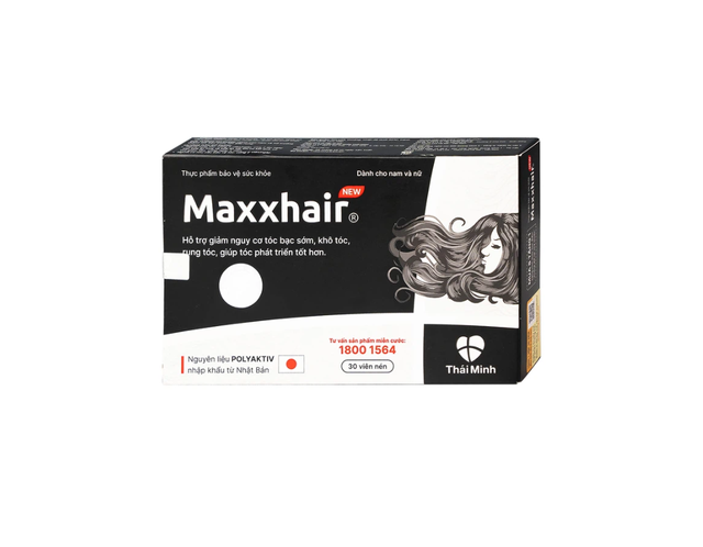 Viên uống Maxxhair Tab hỗ trợ tóc mọc chắc khỏe (Hộp 3 vỉ x 10 viên)