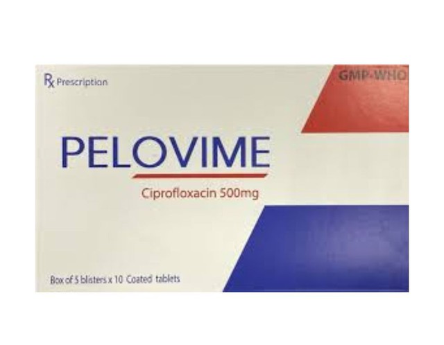 Thuốc Pelovime 500mg điều trị nhiễm khuẩn (Hộp 5 vỉ x 10 viên)