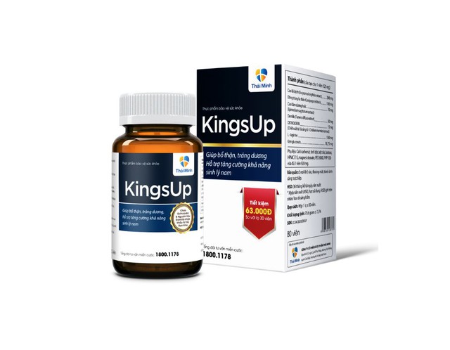 Thực phẩm bảo vệ sức khỏe Kingsup giúp bổ thận, tăng cường sinh lý nam (Lọ 80 viên)