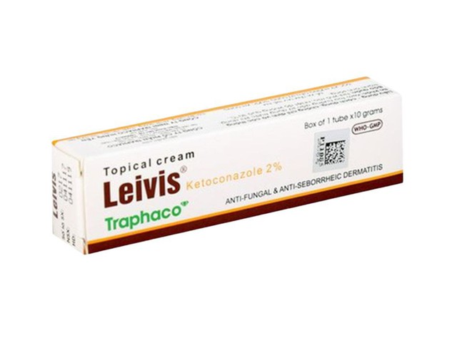 Kem bôi da Leivis Cream 2% trị nấm ngoài da (Tuýp 10g)           
