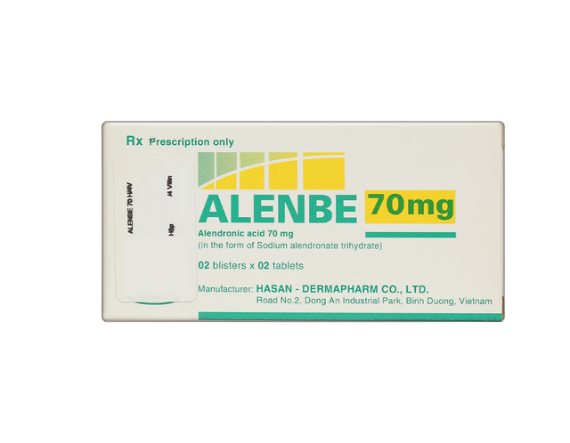 Thuốc Alenbe 70mg điều trị loãng xương (Hộp 2 vỉ x 2 viên)