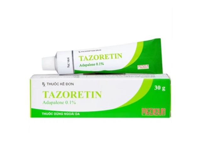 Gel bôi ngoài da Tazoretin điều trị mụn trứng cá vừa và nhẹ (Hộp 1 tuýp 30g)