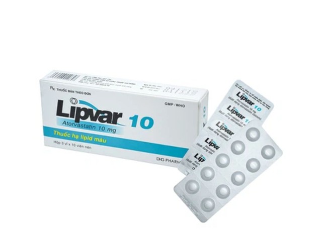 Thuốc Lipvar 10 DHG Pharma hạ lipid máu (Hộp 3 vỉ x 10 viên)