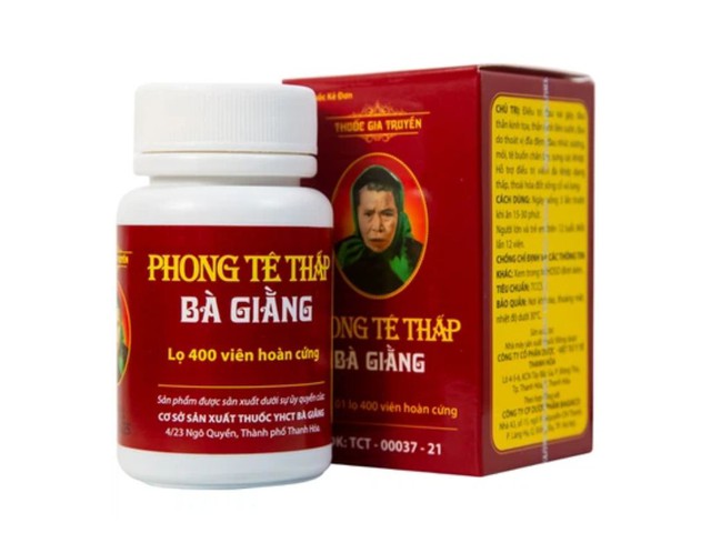 Thuốc Phong Tê Thấp Bà Giằng điều trị đau vai gáy, đau thần kinh tọa (Hộp 400 viên)