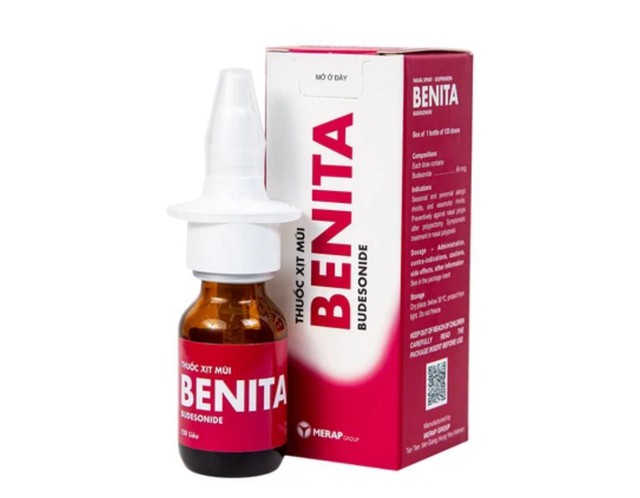 Thuốc xịt mũi Benita điều trị viêm mũi dị ứng, polyp mũi (Lọ 120 liều)