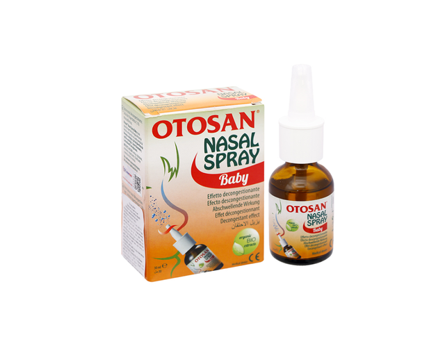 Xịt mũi trẻ em Otosan Nasal Spray Baby làm sạch sâu các hốc mũi, thông thoáng mũi (Chai 30ml)