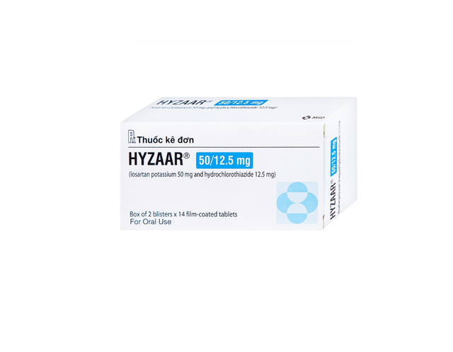 Thuốc Hyzaar 50mg/12.5mg MSD điều trị tăng huyết áp (Hộp 2 vỉ x 14 viên)