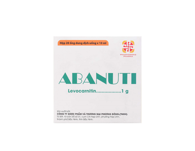 Abanuti 1g Sol 10ml cải thiện tinh thần, thể lực (Hộp 20 ống)