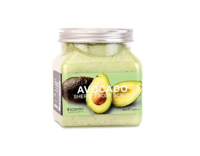 Tẩy Tế Bào Chết Scentio Avocado Sherbet Body Scrub nuôi dưỡng làn da ẩm mượt trắng sáng (Hũ 350ml)