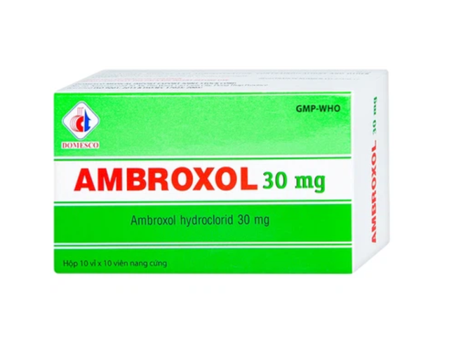 Ambroxol 30mg Domesco tiêu nhầy, loãng đàm, giảm ho (Hộp 10 vỉ x 10 viên)