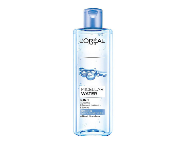 Nước tẩy trang L'Oréal Micellar Water 3 in 1 Refreshing làm sạch da cho da nhạy cảm (Chai 400ml)
