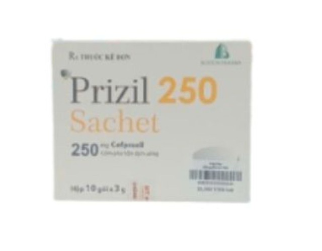 Thuốc Prizil 250mg Boston điều trị nhiễm khuẩn nhẹ đến trung bình (Hộp 10 gói)
