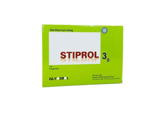 Thuốc Stiprol 3g dùng để thụt trực tràng, điều trị táo bón (Hộp 6 tuýp)
