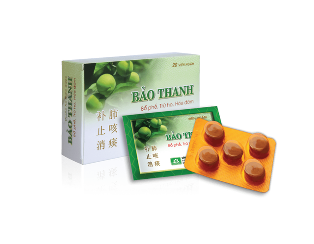 Viên ngậm ho bổ phế Bảo Thanh trừ ho, hoá đờm (Hộp 4 vỉ x 5 viên)
