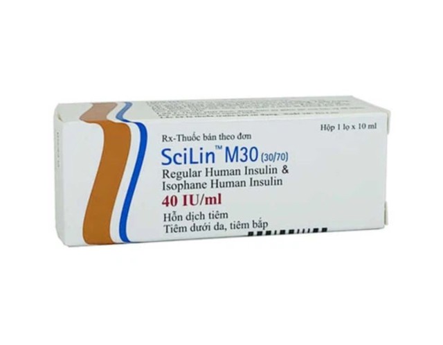 Hỗn dịch tiêm SciLin M30 40IU/ml Bioton điều trị đái tháo đường (Hộp 1 lọ x 10ml)